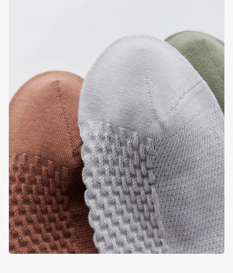 4 Pairs Men's Socks Classical Pure Cotton Antibacterial Deodorant Mesh Sweat Absorption Foot Massage Short Socks Sports Bussiess