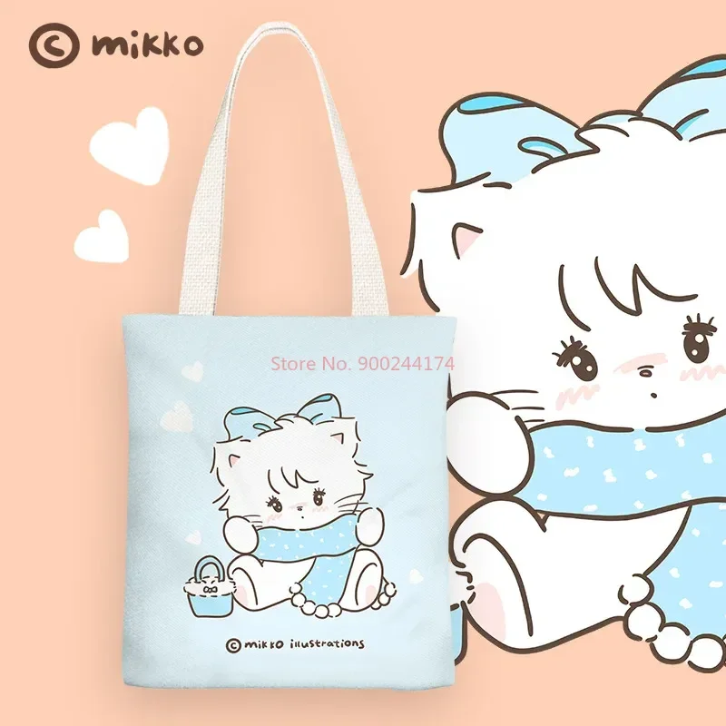thumbnail image 1 of Bolso de lona con dibujos animados de Mikko, bolso de mano para estudiantes, bolso de mujer, regalo para niñas, regalo de cumpleaños, 1 of 5