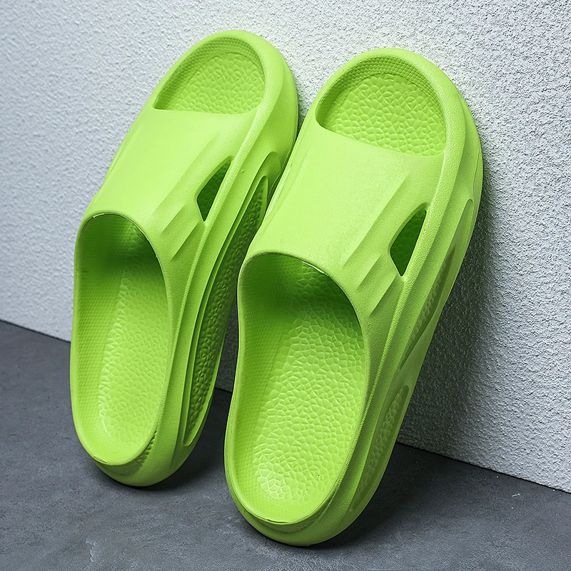 New Summer Men Beach Slippers Stylish Elegant Male Slides Thick Sole Soft Comfortable Massage Shoes Fashion Unisex Home Slippers