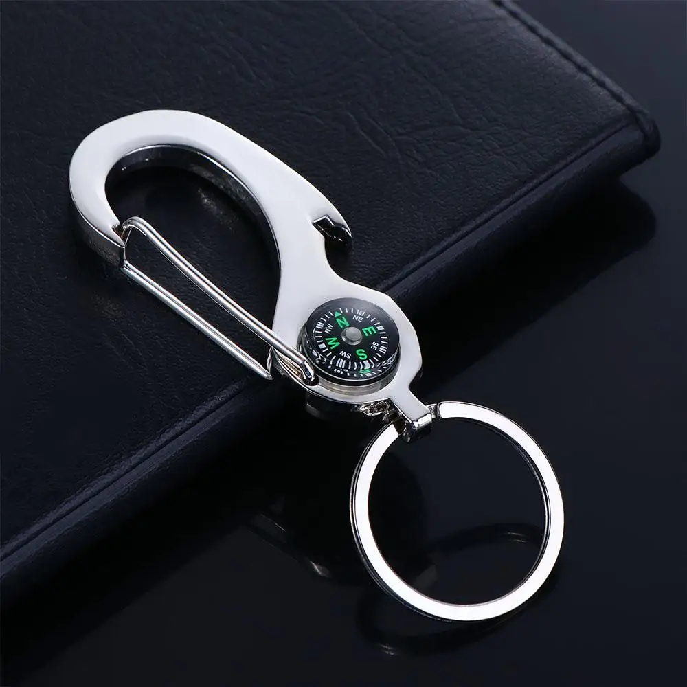 Creative Tool Compass Multi-function Car Keychain Opener Keyfob Key Rings
