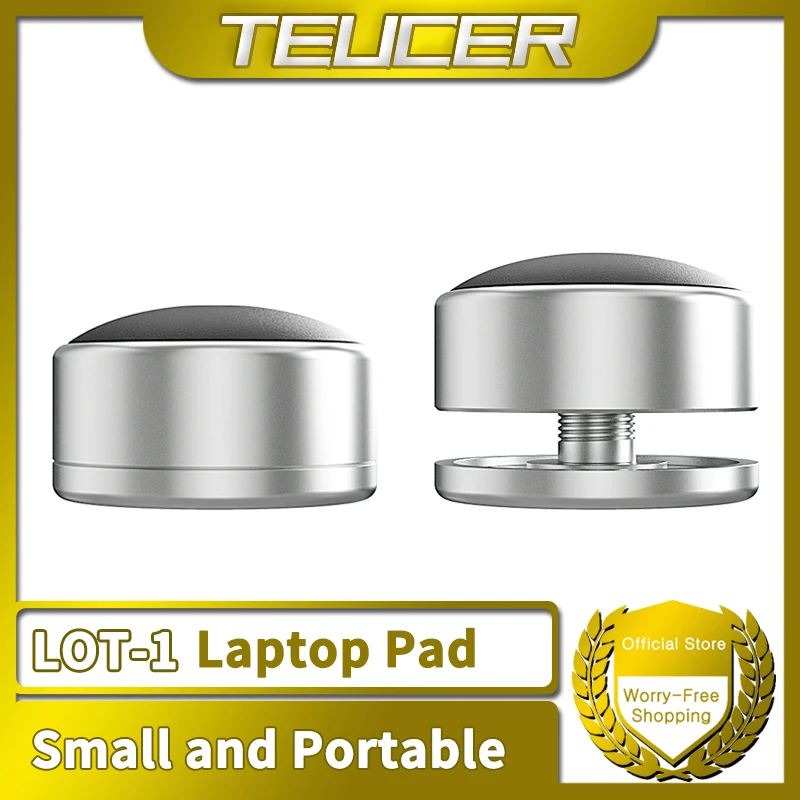 Teucer-laptop Stand Pad Magnésio Liga de Alumínio Portátil Ajustável Base de Refrigeração Suporte Antiderrapante para Macbook Lot1
