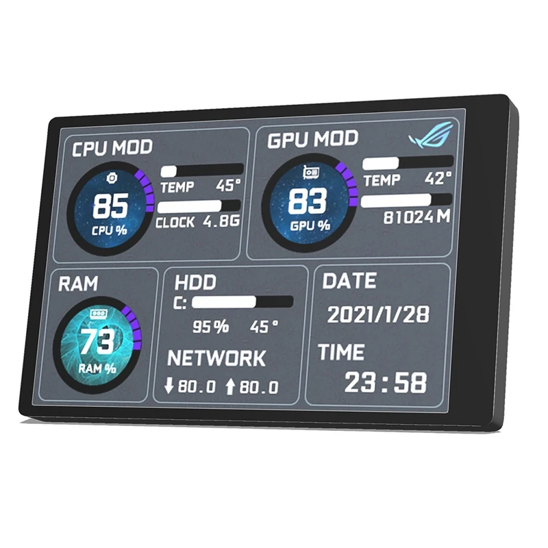 AIDA64 ̴ ITX ̽ 3.5 ġ IPS TYPE-C  ȭ CPU GPU RAM HDD  USB ÷
