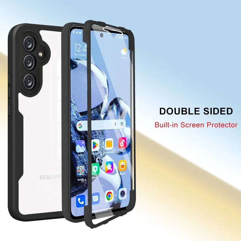 Dual-Layer Clear Phone Case with Screen Protector Cover