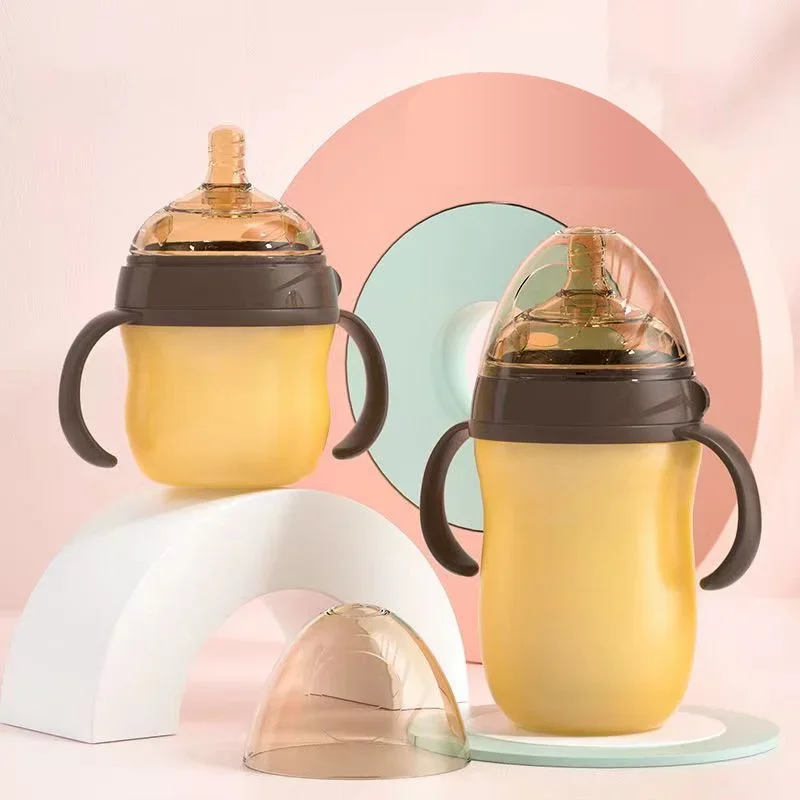 0-36 Months Baby Nano Silicone Water Bottle with Handle / 150ml / 240ml / Baby Boys & Girls water bottle