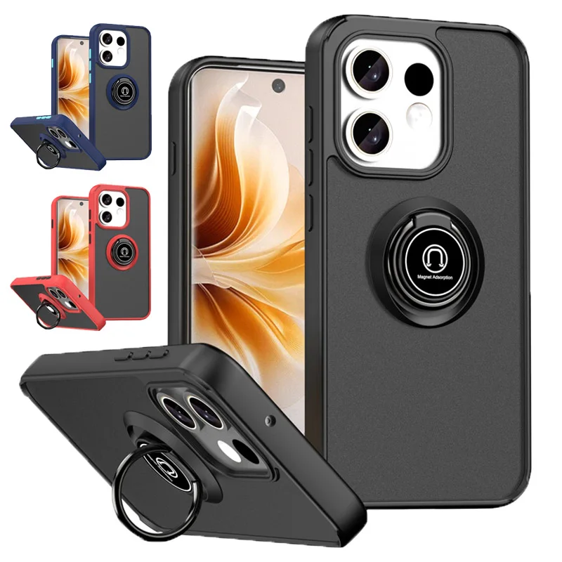 Armor Matte Shockproof Case with Magnetic Ring Stand Holder