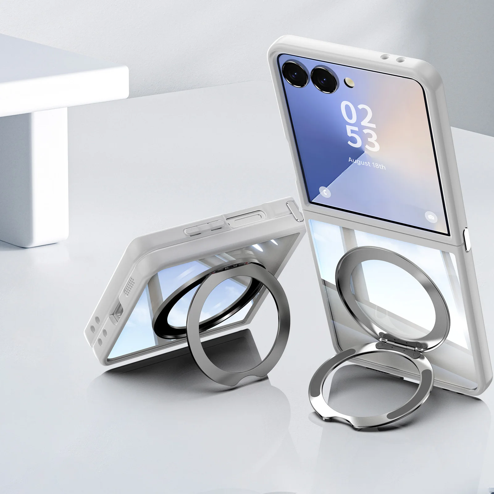 Magnetic 360° Rotatable Phone Case with Flip Protection and Shockproof Feature