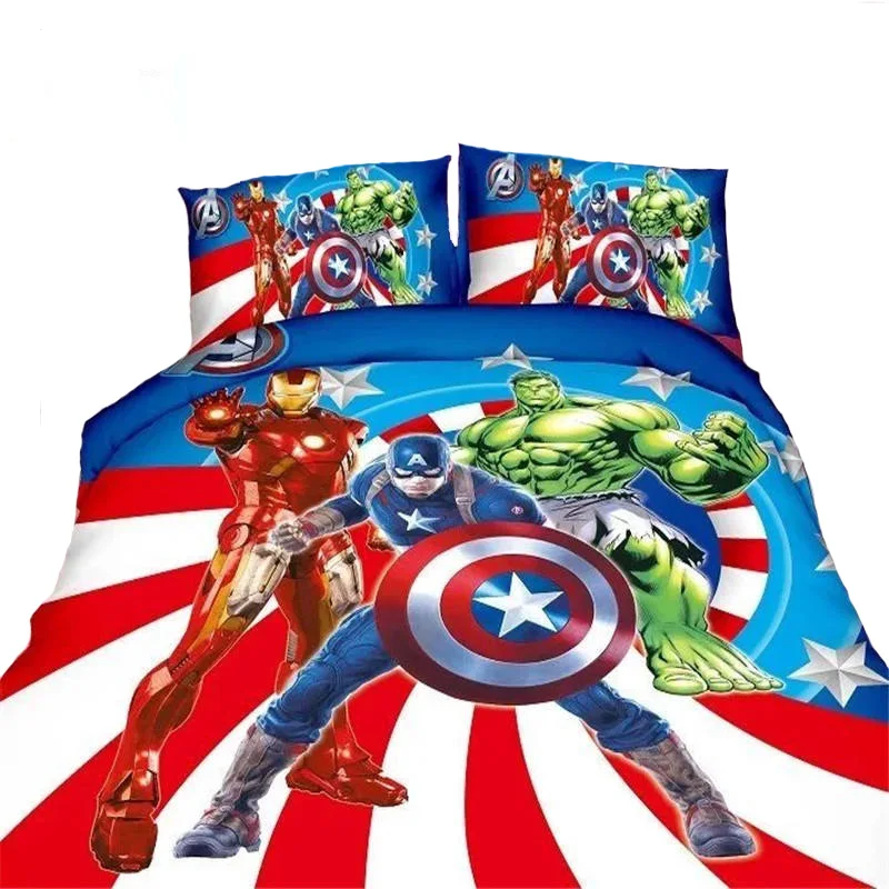 

Zoobies Disney The Avengers spiderman Bedding Set minnie mouse cartoon bed Children bedclothes cover children bed set sheet cot