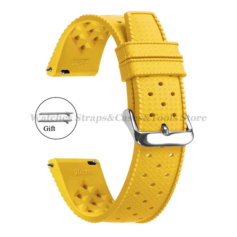 Premium 20mm Waterproof Silicone Sport Wristband – Soft, Durable Rubber Strap