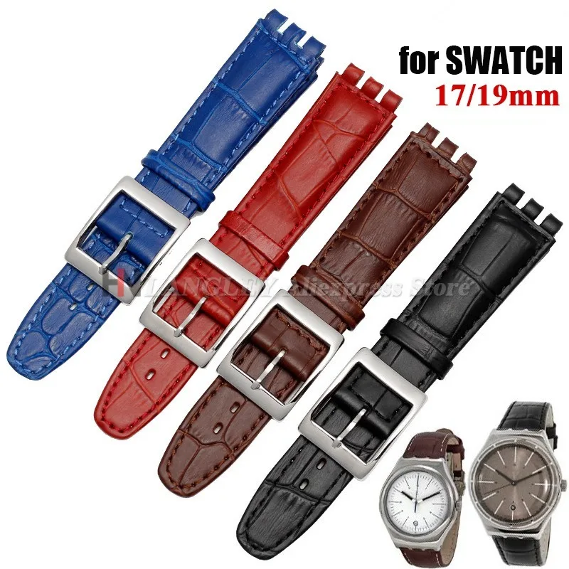 Genuine Cowhide Leather Waterproof Watch Strap – Brown & Black, 17mm/19mm, Unisex Sport Design