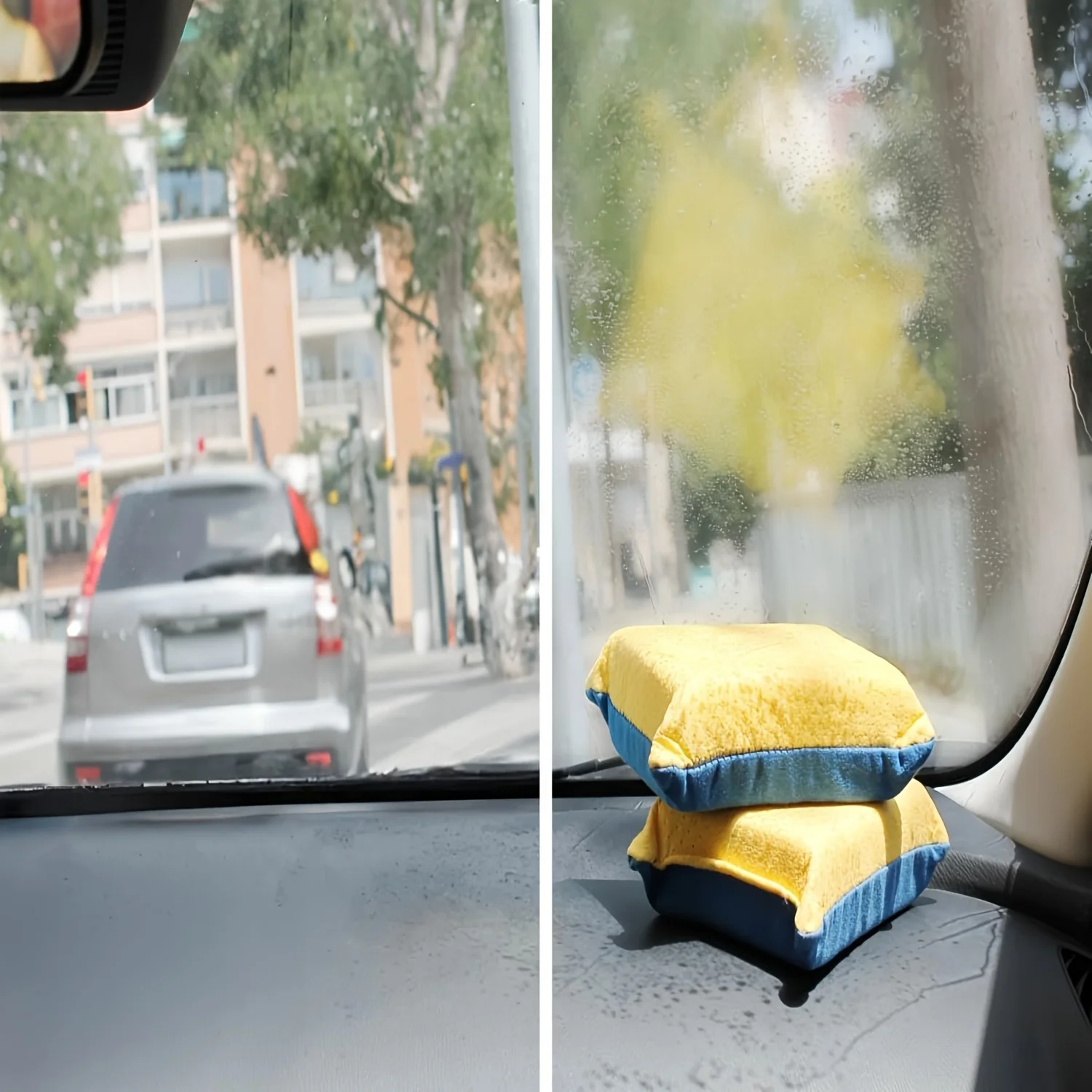 Captain Clear Anti-Fog Sponge Ultra-Absorbent for Car Mirror Glass Easy Clean Indoor Outdoor Water-Absorbing Accessory