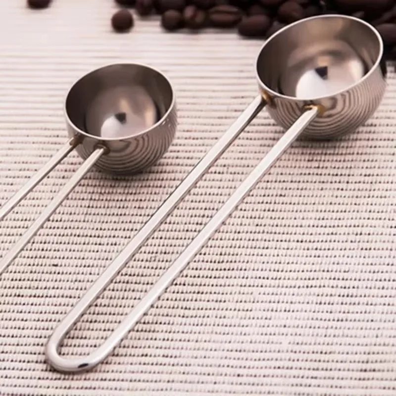 Stainless Steel Coffee Measuring Spoon Manual Coffee Bean Grinding Powder Spoon