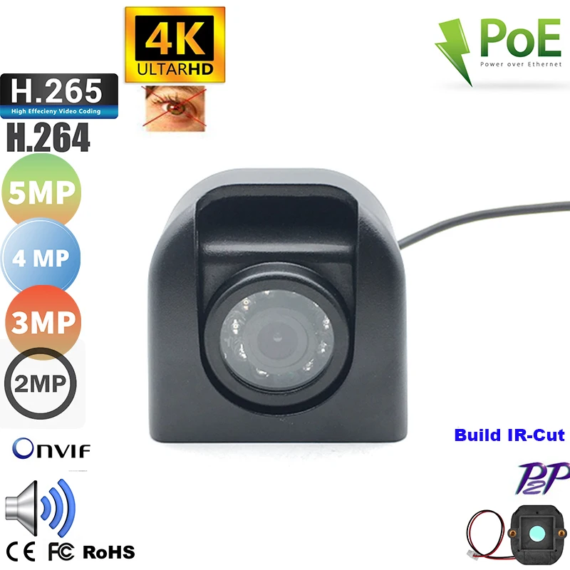 4K 8Mp 5Mp 3Mp 2Mp 1.3Mp 1Mp Sicurezza Cctv Impermeabile 940Nm Ir Mini Poe Telecamera Ip P2P Onvif Telecamera Di Sorveglianza Audio