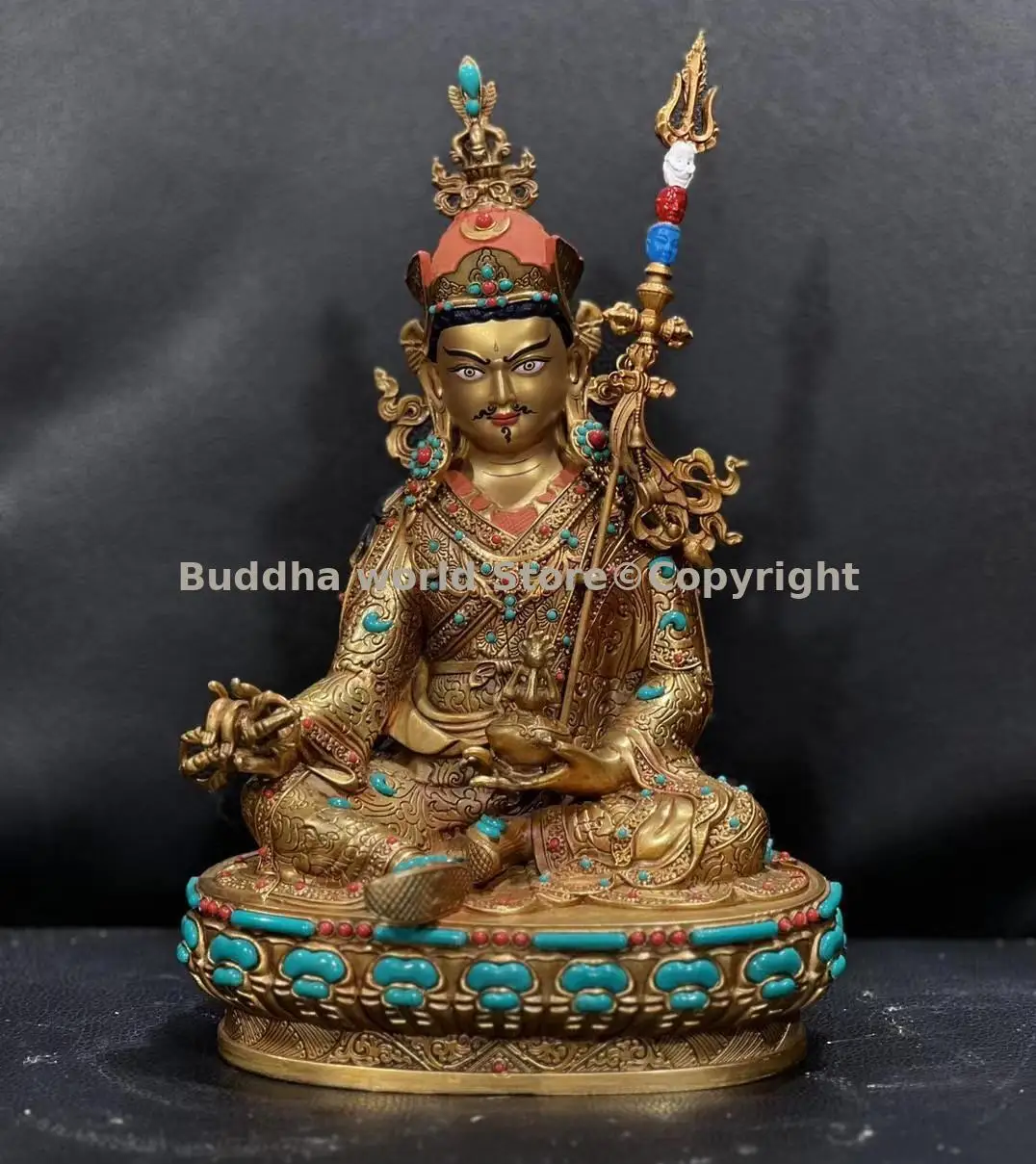 Exquisite Gemstone Buddha statue Shakyamuni Guru Rinpoche Manjusri Goddess Effective protection Wholesale Buddhist supplies 5