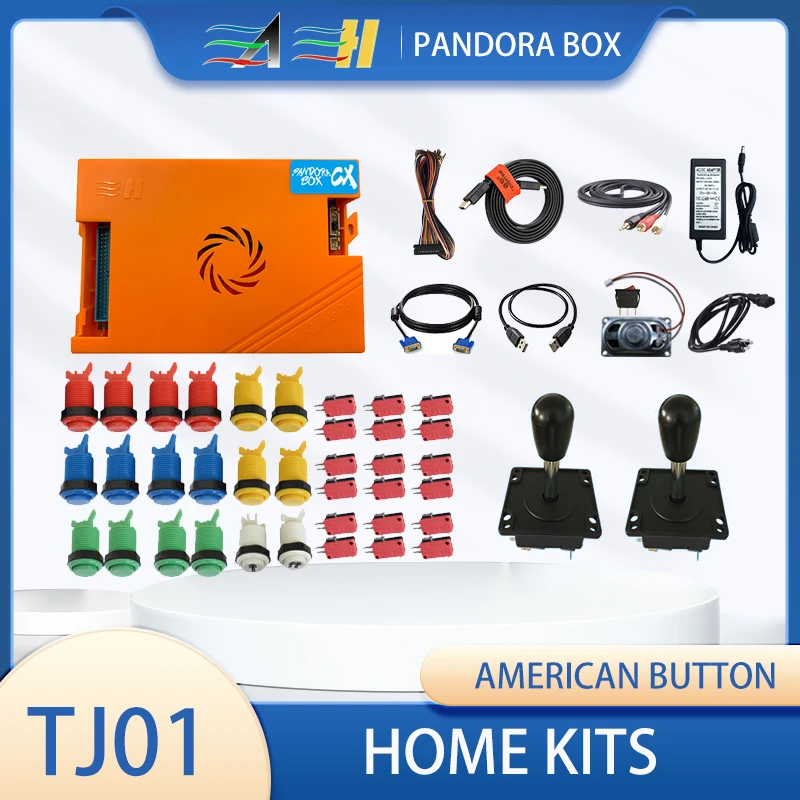 Kit Arcade Pandora Box Arcade Joystick Cromatura Pulsante Arcade Illuminato Giochi Pandora