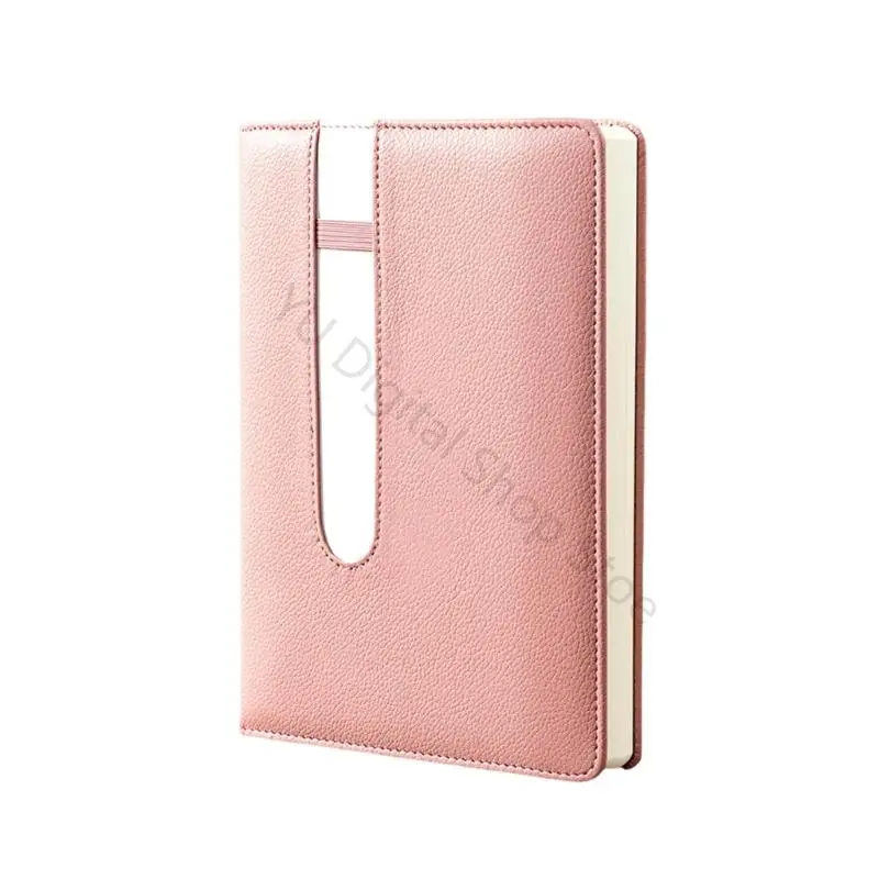 Blocco note aziendali per notebook in pelle PU 96BA con 130 fogli foderati con slot per penne elastiche - immagine 3