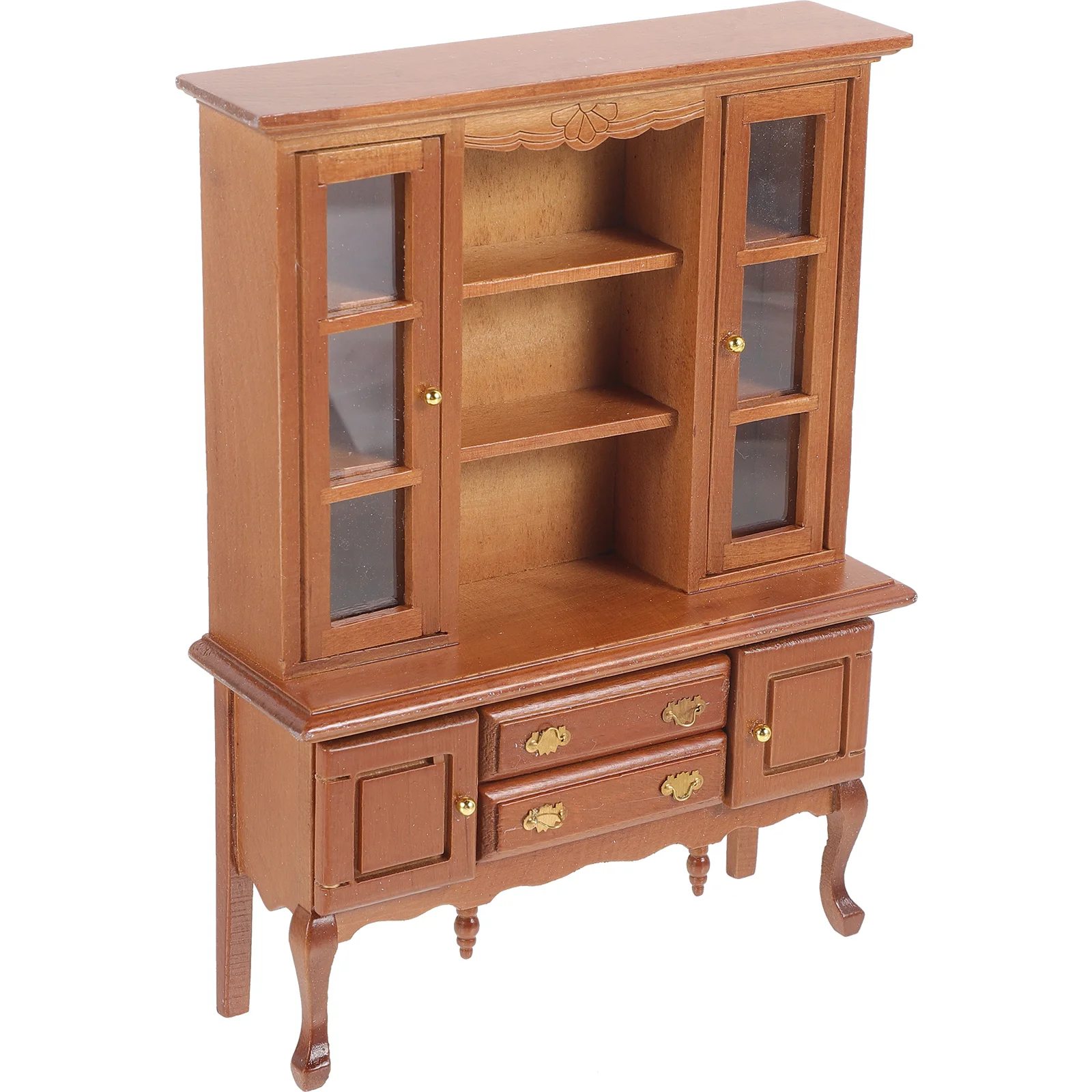 

1:12 Dollhouse Miniature Furniture Model Ornaments Wooden Crafts Scene Cabinet and Accessories for Decor Kids Child Bookshelves