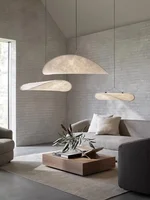 Minimalist Wabi Sabi Silk Pendant Lights Living Bedroom Bar Lustres Led Chandelier Loft Hanging Home Indoor Decor Lamps Fixtures 2