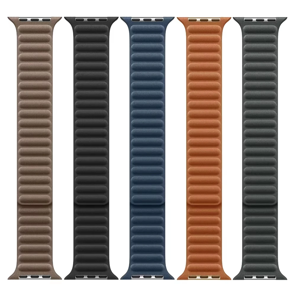 Armband für Apple Watch-Armbänder 46 mm, 40 mm, 44 mm, 42 mm, 41 mm, 49 mm, 45 mm, feiner Stoff, magnetisches Loop-Link-Correa-Armband 11 10 SE 9 8 7 6 5 – Detail 2