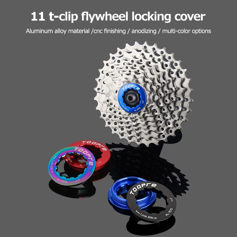 11T Cassette Flywheel Lock Cover bicycle cassette bicycle sprocket gear bicycle parts bike sprocket bike freewheel Aluminum MTB Bike Freewheel Locks Rings Outdoor Riding Hiking Supplies