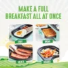 3-in-1 Breakfast Maker Station, Ceramic Nonstick Dual Griddles & Breakfast Sandwiches, 2 Slice Toast Drawer, Turquoise 4