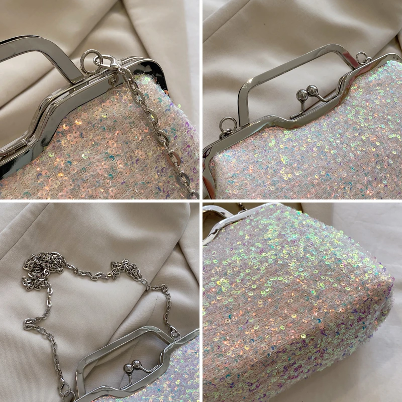 Wedding HandBag Sequined Women's Bag Shining Female Purses Luxury Lady Party Fashion Evening Clutch bag Crossbody Bags For Women