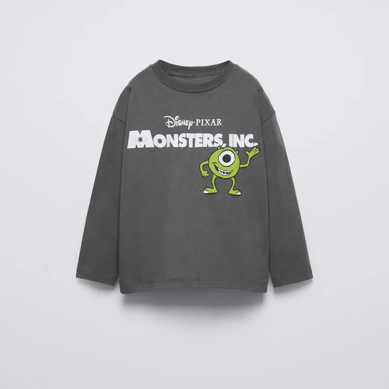 New Style Disney Character Pattern Children Tops Long Sleeved T Shirts Autumn Kids Clothing Round Collar Blouse Bottoming Shirt 2