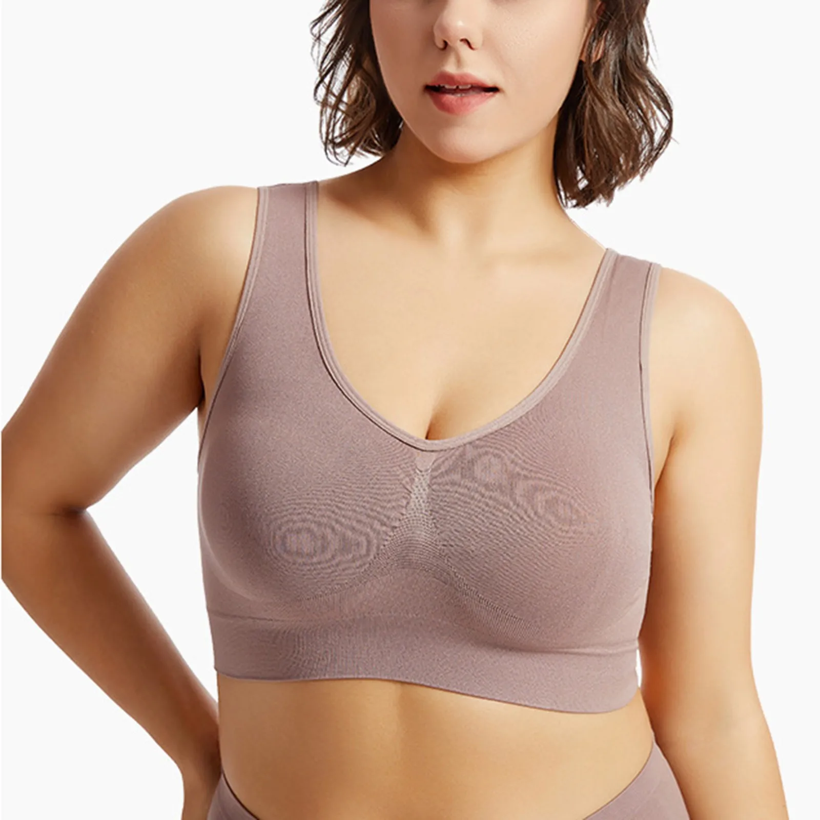 Seamless Bras For Women Hollow Mesh Breathable Sports Bra Female Wireless No Pads Crop Top Sexy Lingerie Soft Brassiere M-5XL