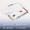 Watercolor Palette with Lid: 18 Wells Airtight Folding Paint Palette with Large Mixing Tray - Empty Acrylic Painting Art Pallet 3