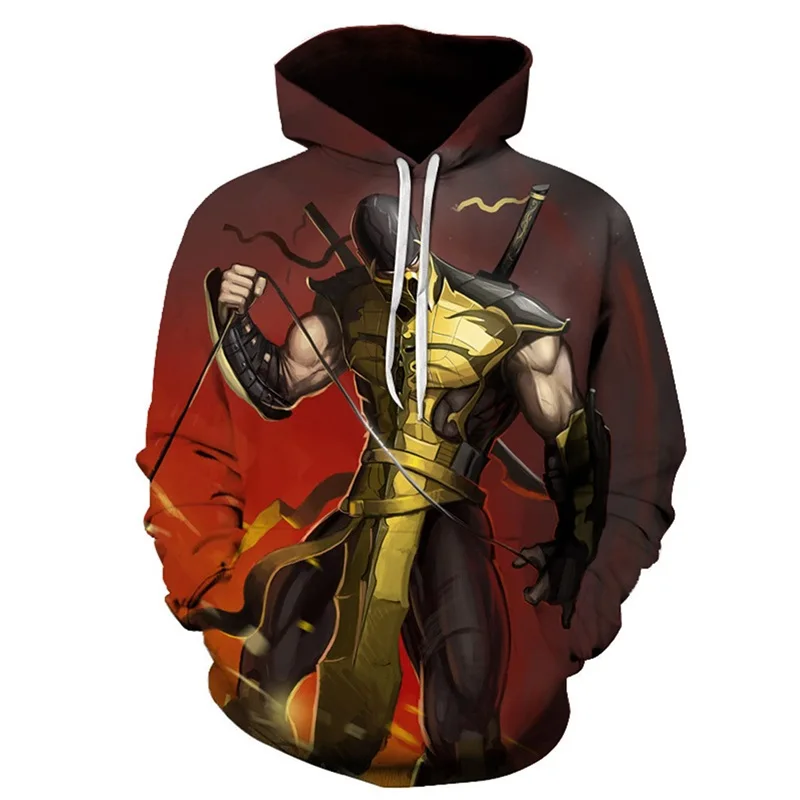 thumbnail image 1 of Sudadera con capucha con estampado 3D del juego Mortal Kombat para adolescentes, sudaderas informales de gran tamaño para hombre, sudaderas para hombres, 1 of 4