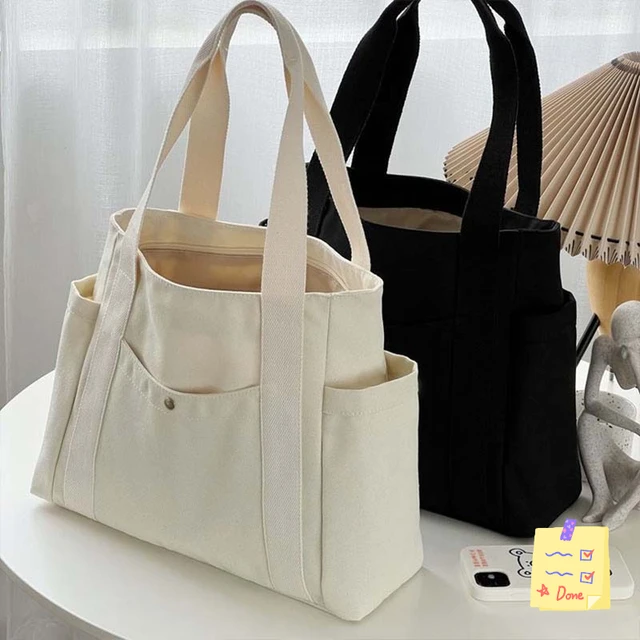 Leather Tote Bag Canvas Tote Bags Women Shopper Female Handbag