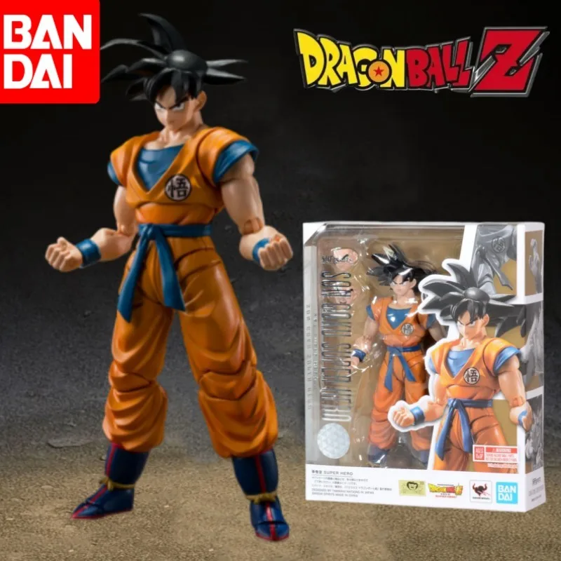 

New Original Bandai Shfiguarts Dragon Ball Z Figure Super Hero Sun Goku Black Hair Saiyan2.0 Action Model Figurines Toy