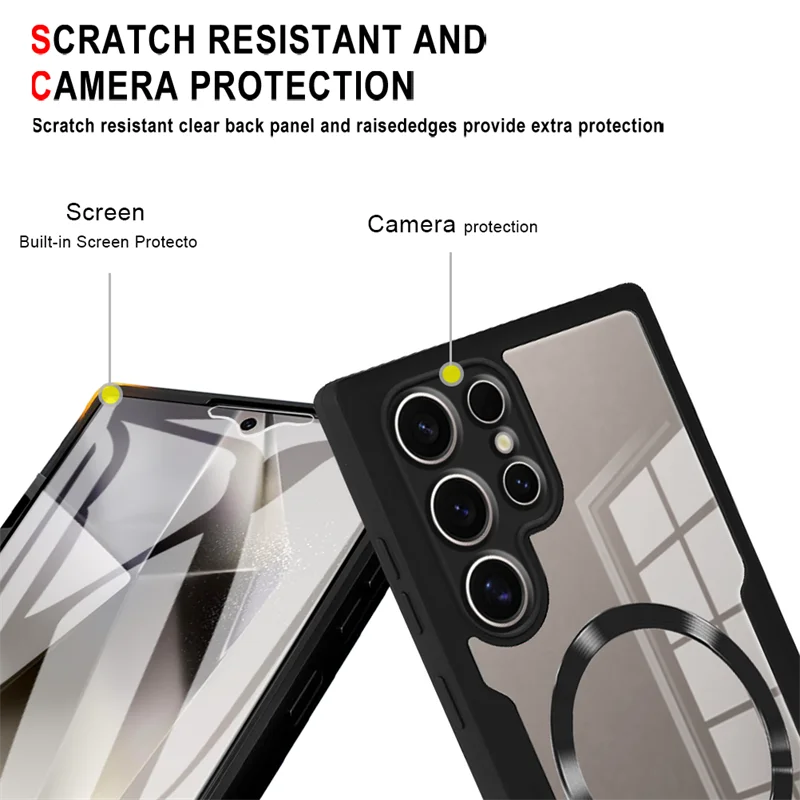 Magnetic 360° Dustproof Phone Case with Integrated Screen Protection