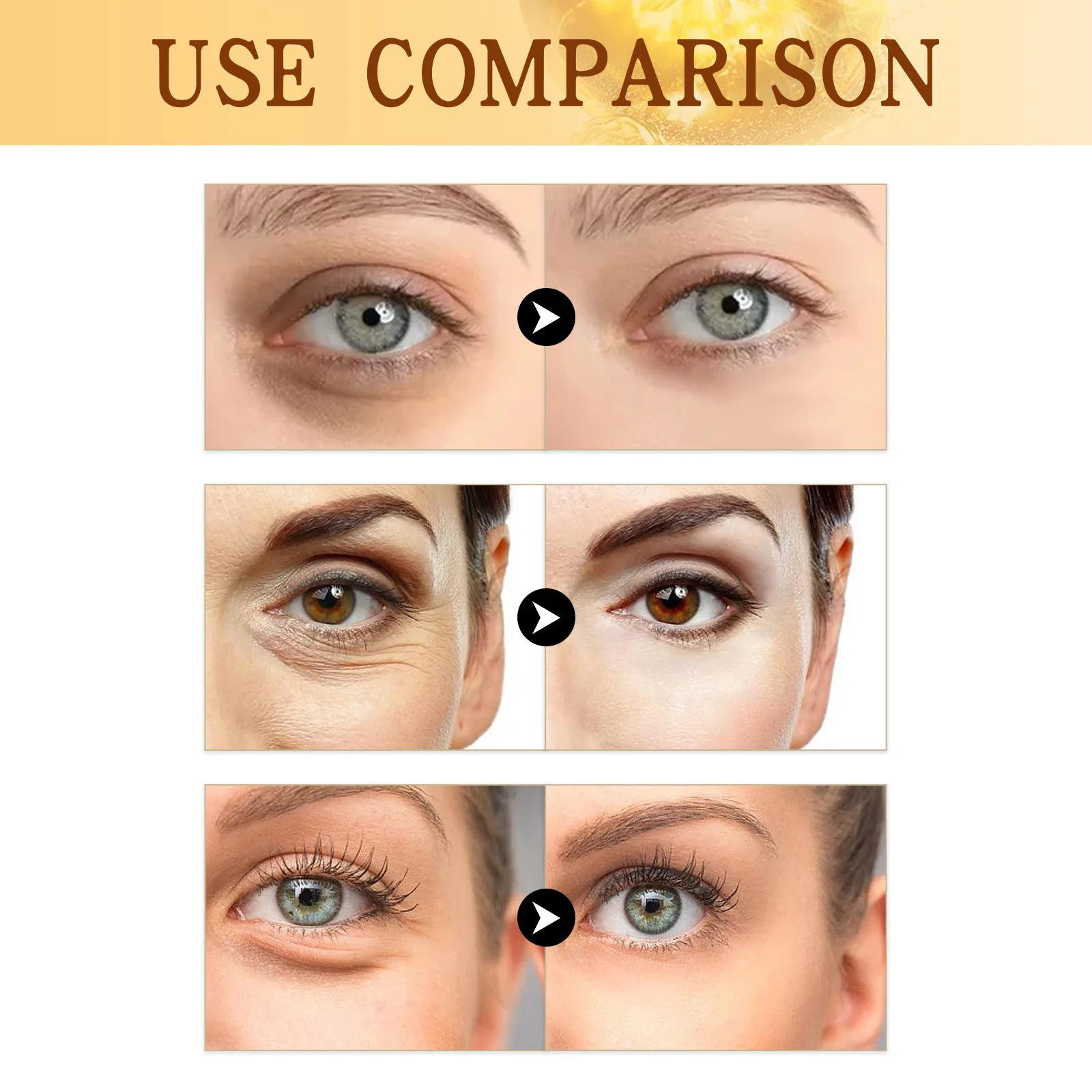Eelhoe Gold Palm Coffee Eye Cream Fading Wrinkle Dark Circles Moisturizing Firming Eye Skin Anti-Wrinkle Cream Makeup Set eye makeup set makeup set makeup kit