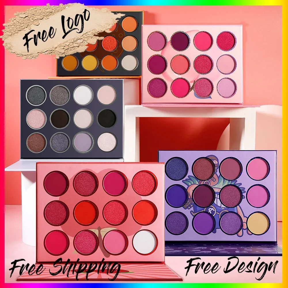 12ColorsFruitVeganEyeshadowPaletteCustomPortableEasyToColor