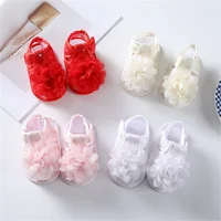 0-18months Baby Girl Summer Sandals Round Toe Soft Sole Crib First Walkers For Infant Girls Floral Sandals Shoes 1
