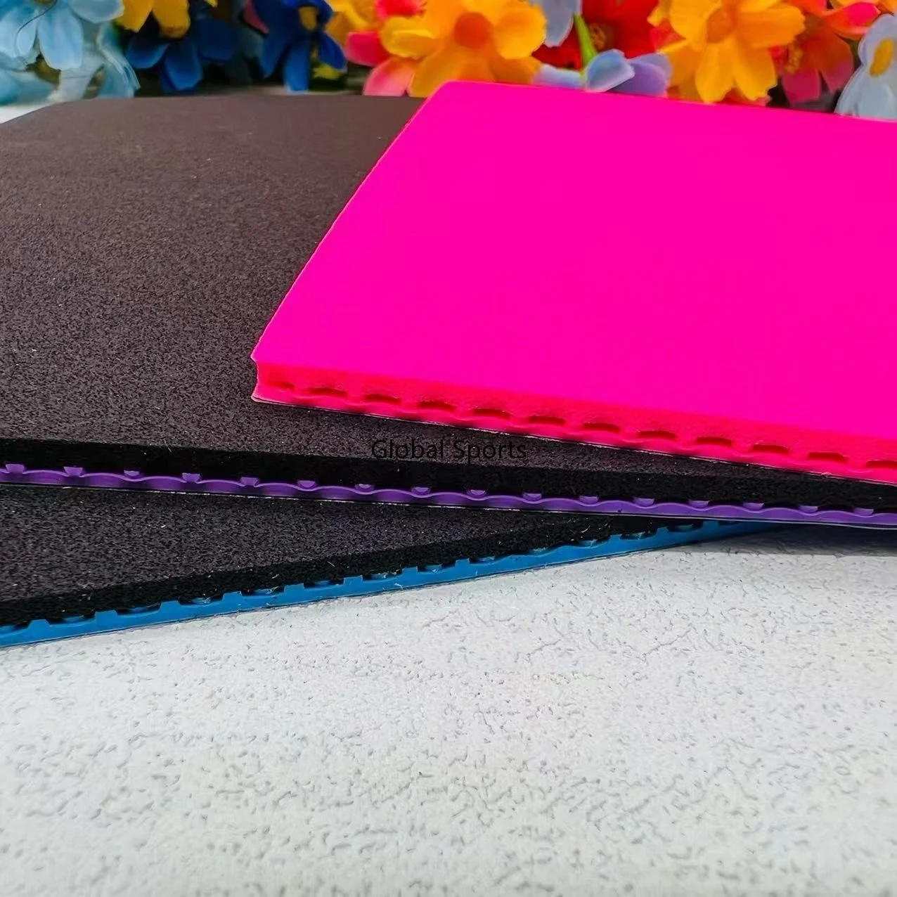 LOKI RXTON 5 Color Series Table Tennis Rubber for Racket Sticky Pimples-in ITTF Approved Pink/Blue/Purple