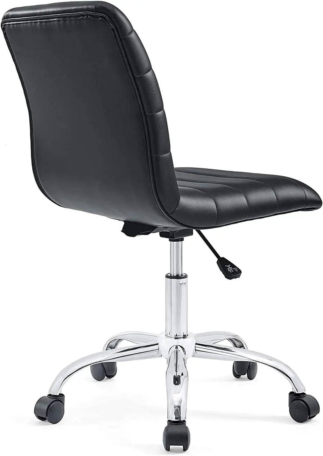 Modway Ripple Ribbed Armless Mid Back Swivel Computer Desk Office Chair In Black 6