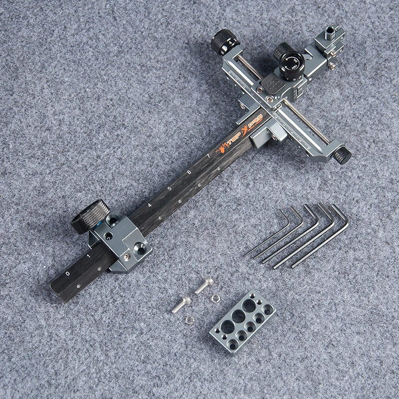 TP8810 Compound Bow Sight Carbon Fiber Bracket L/R Hand Fast Adjustable Detachable Archery Shooting Hunting Competitive Sights