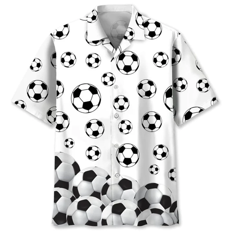 

Daily Sportswear Casual Men's Shirt Footabll Golf Pattern Gym Tops Summer Hawaiian Holiday Beach Shirts Fashio Womens Clothes