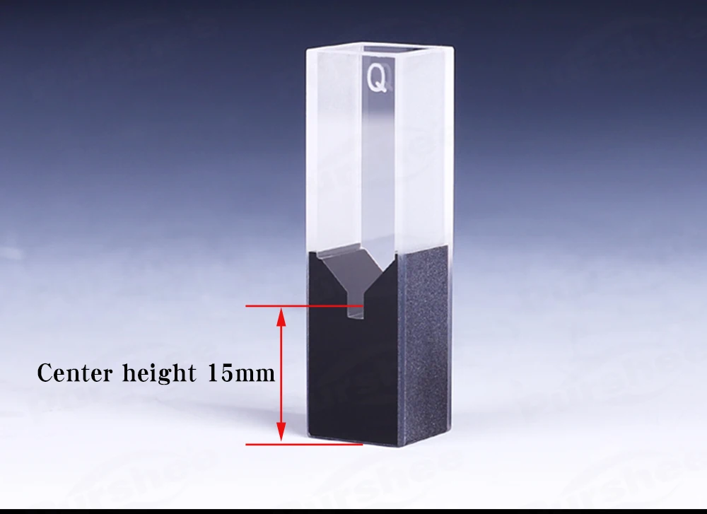 Sub-Micro quarz zelle mit schwarzen wänden und deckel (50ul) für labor – Detail 1