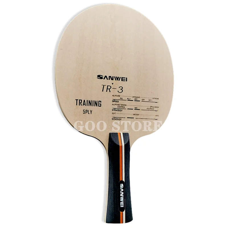 

SANWEI TR-3 Table Tennis Blade Racket (5 Ply Wood for Training) Original SANWEI Ping Pong Bat Paddle