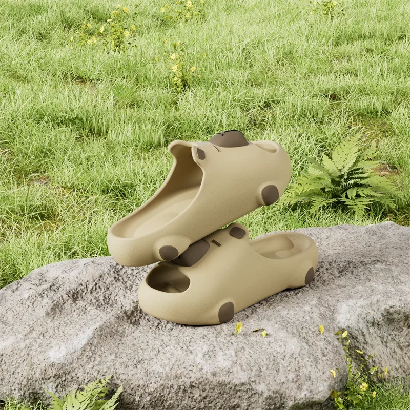 Women Cute Cartoon Capybara Slippers Men Popular Summer EVA Sandals Couple Unisex Non-slip Home Indoor Outdoor House Shoes 6