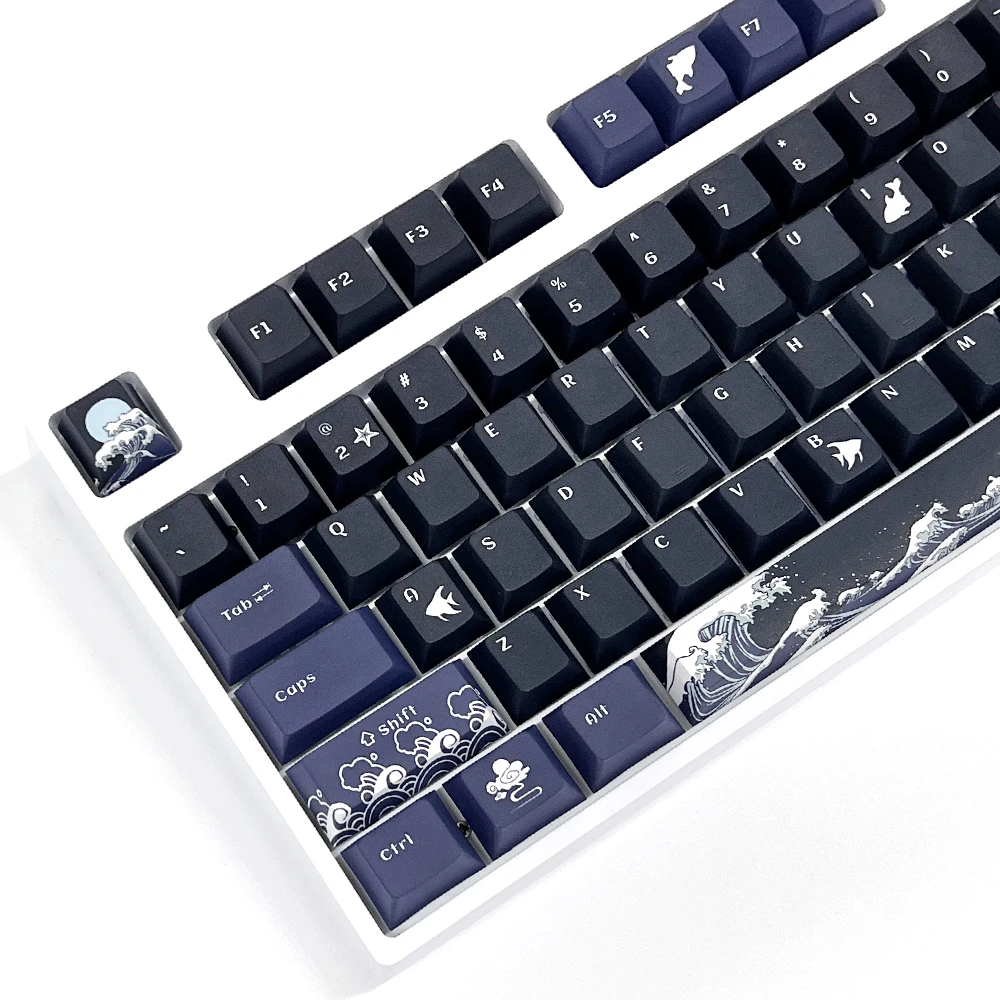 cereja perfil pbt tintura sublimação teclado mecânico para mx switch 1.75u shift