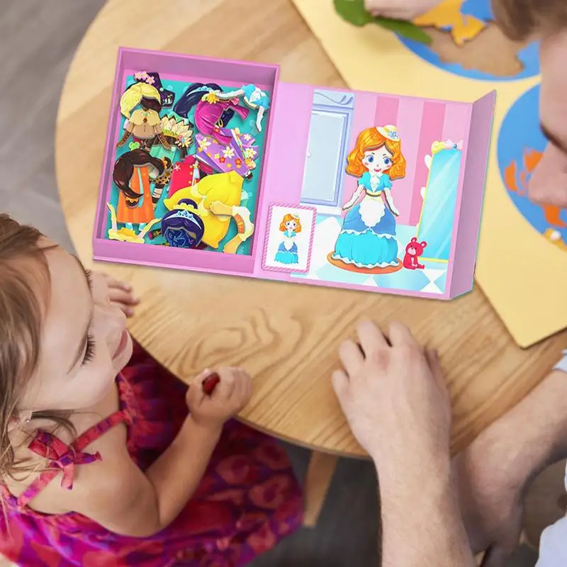 Kids Magnetic Puzzles Girls Montessori Magnetic Jigsaw Toy Funny And Creative Jigsaw Puzzle Toy For Home School Traveling