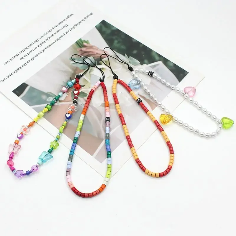 Mobile Phone Chain Pink Theory Female Owner Freenbecky The Same Rainbow Mobile Phone Chain Beading Ins Wind Hanging Rope Pendant To Prevent Loss