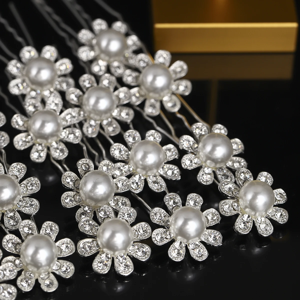 18 Teile/satz Zarte Blume Mode Haarnadeln Elegante Perle Braut Haar Clip Kopfschmuck Einfache Einzigartige Haar Sticks Für Frauen Als Geschenke – Detail 16