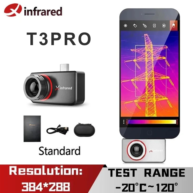 

InfiRay T3pro Thermal Imager Night Vision Industrial Temperature Measurement SDK Mobile Phone Portable Embedded Thermal Imager
