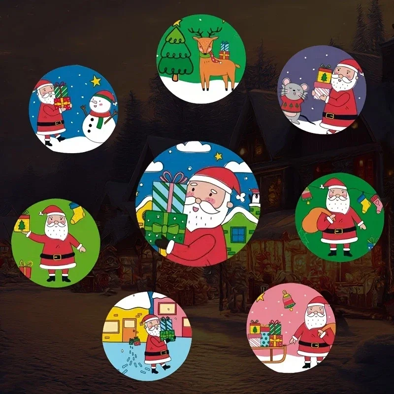 Flashlight Christmas projector lifelike 21 patterns Santa Claus Christmas tree education toy gift