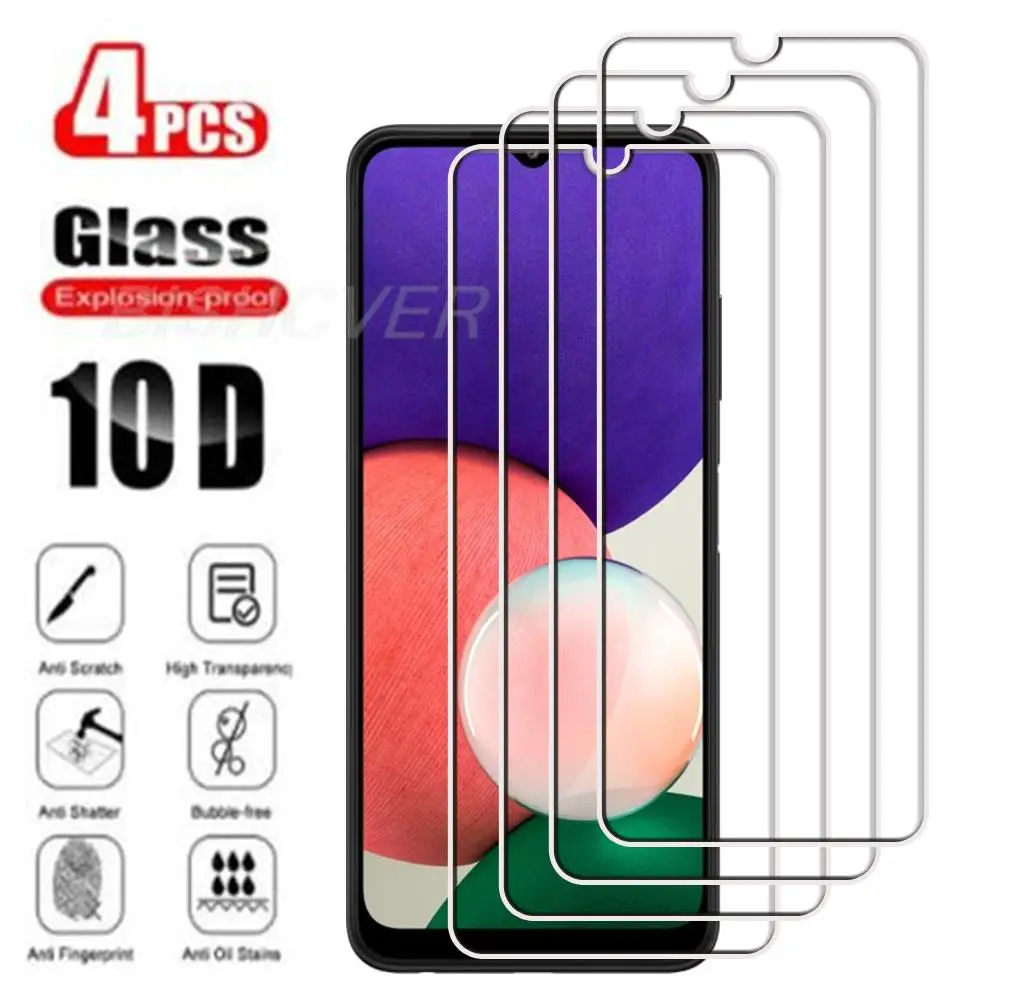 

4Pcs Tempered Glass For Samsung Galaxy A22 5G F42 A22S 6.6" GalaxyA22 A 22S A226B A226 Screen Protector Protective Glass Film 9H