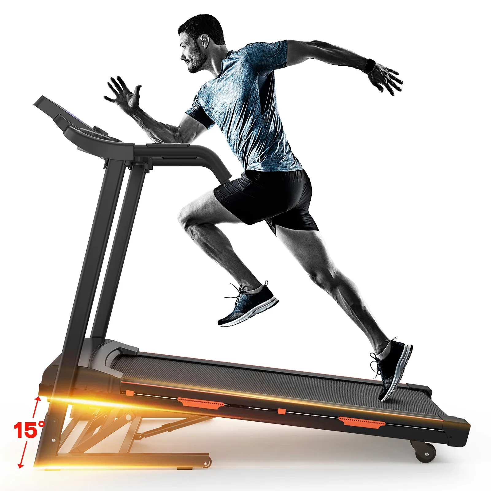 Running Machine USA Folding Treadmill Under Desk Walking Pad Foldable Mini Treadmill with Incline walking pad